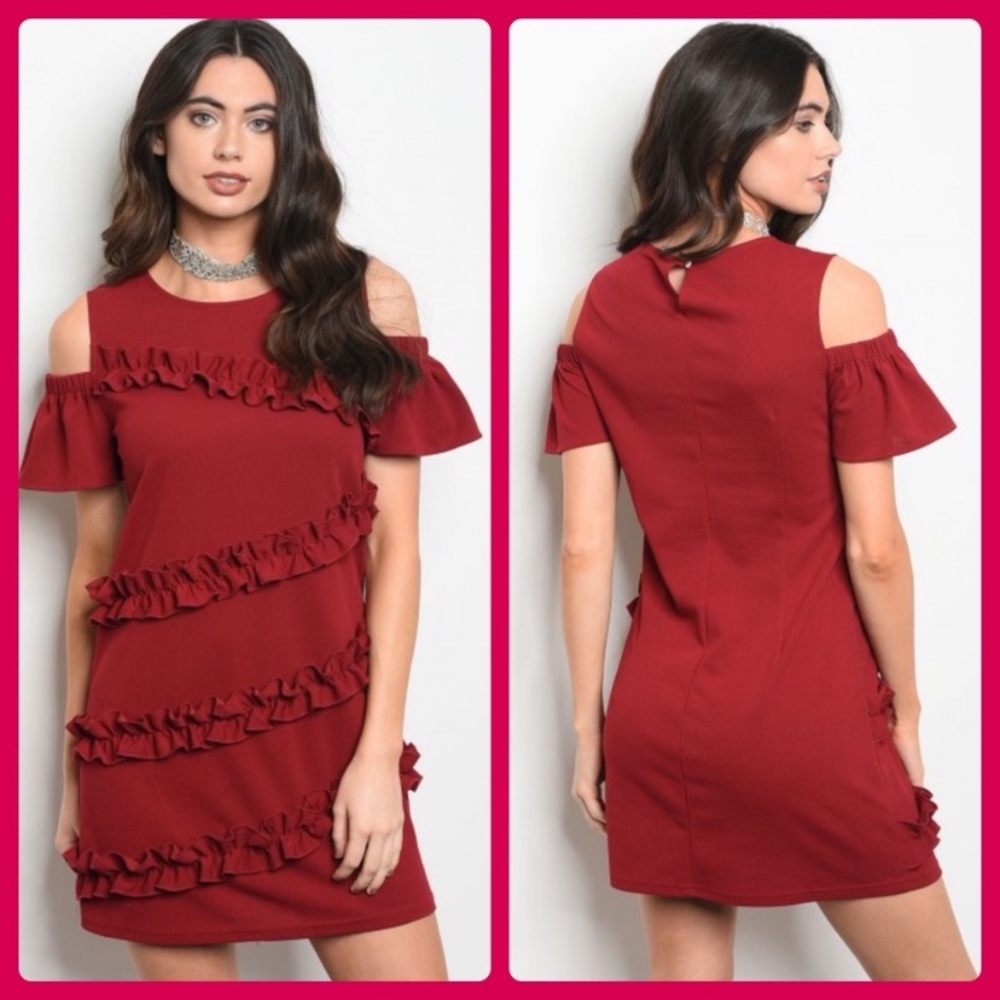❗️NEW❗️Little Red Ruffle dress! Off The Shoulder